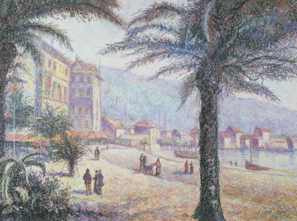 "La Plage de Bordigherra" By H Claude Pissarro Signed  LE of 435 Silkscreen