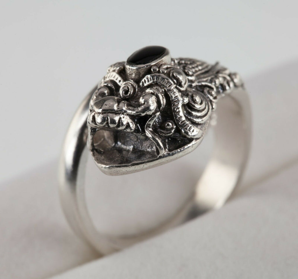 Sterling Silver Flying Dragon Ring Size 9.50