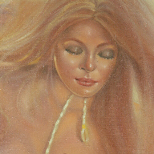 Untitled (Nude w/ Necklace) By Anthony Sidoni Signed Oil on Canvas 36"x24"