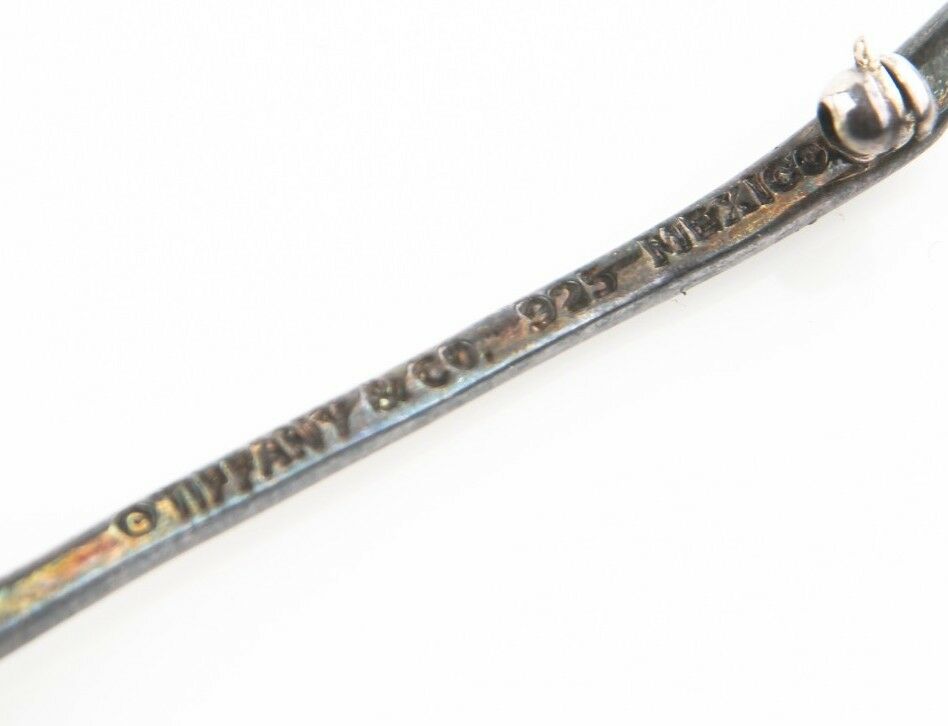 Tiffany & Co. Vintage Sterling Silver Gingko Leaf Pin / Brooch Nice Patina!
