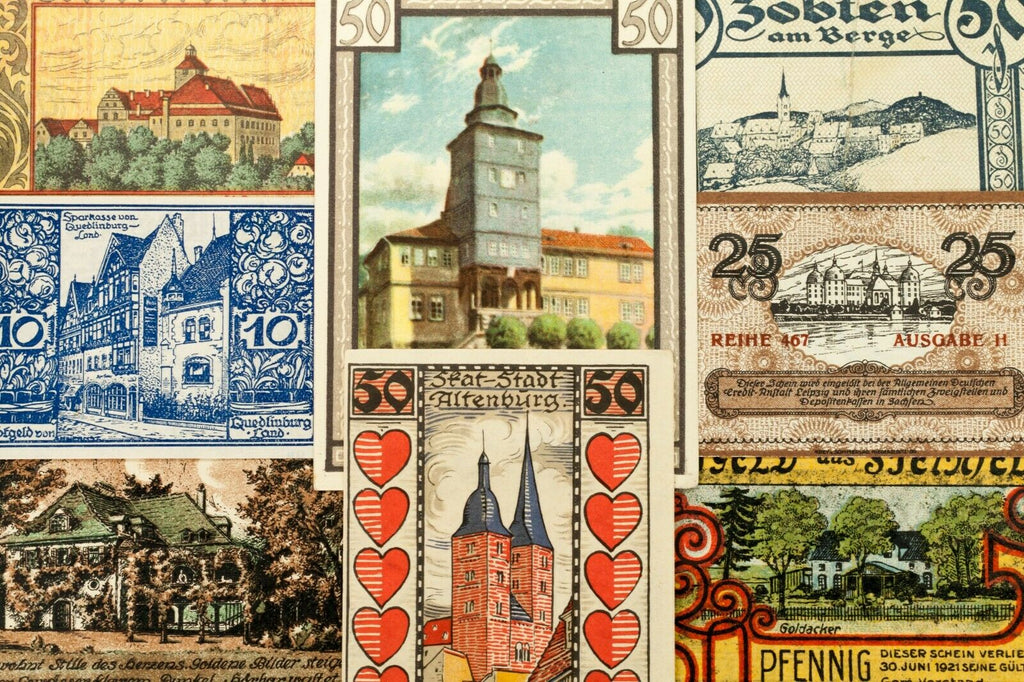 1920's Germany Notgeld (Emergency Money) 25pc - Bernburg, Braunlage, Steinfeld