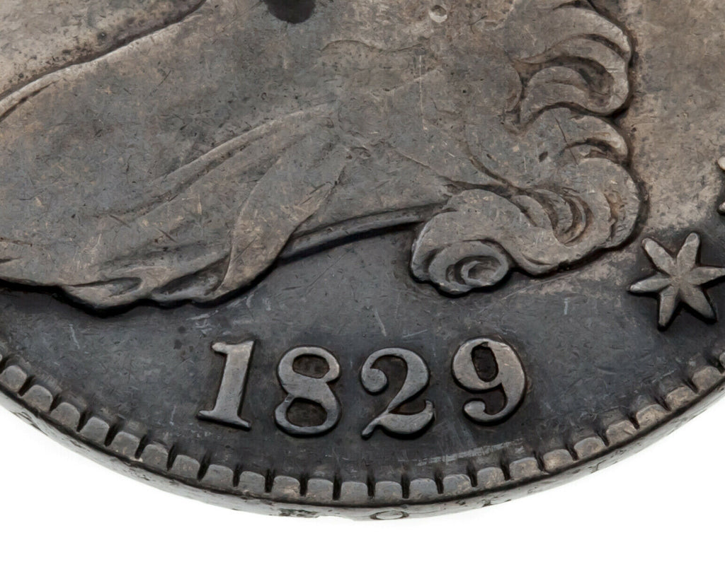 1829 50C Bust Half Dollar in Fine Condition, Strong Detail for Grade