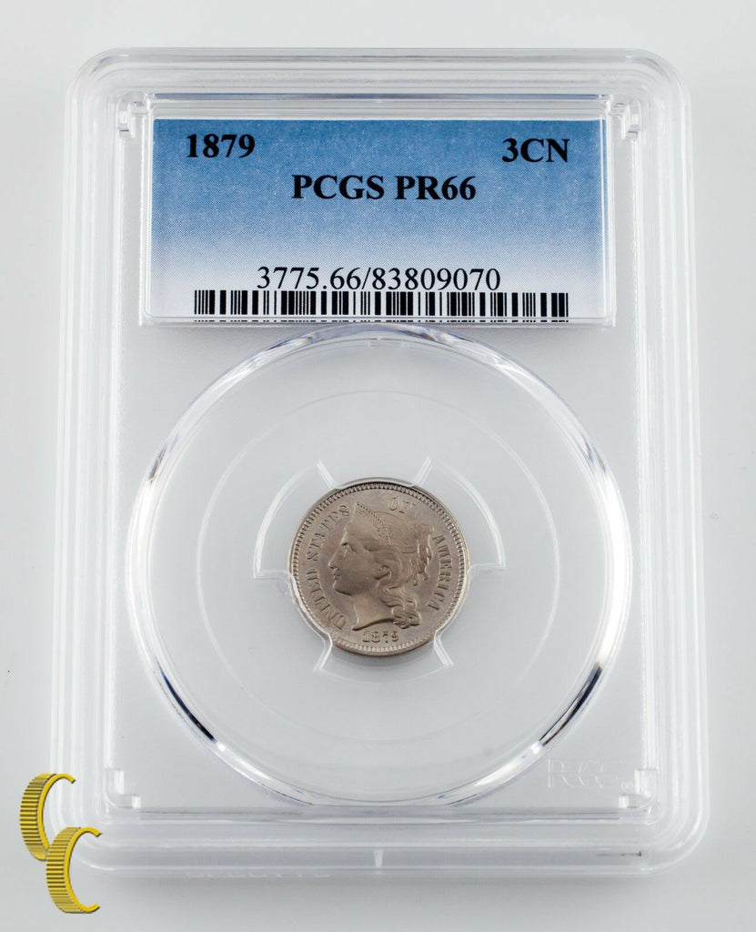 1879 Proof Three Cent Nickel 3CN PCGS Graded PR66