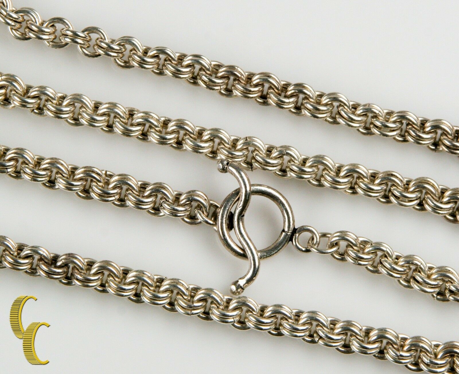 Sterling silver double clasp chain, made to order