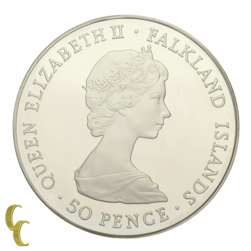 1981 Falkland Islands 50 Pence Proof Wedding of Prince Charles and Lady Diana