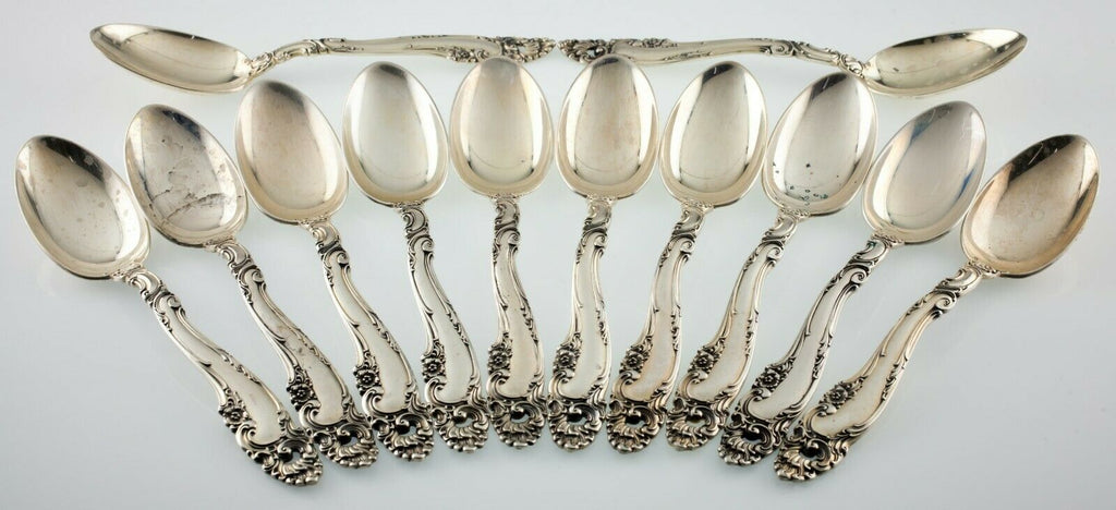 Gorham Sterling Silver Flatware Set in Decor Pattern 48 Pieces