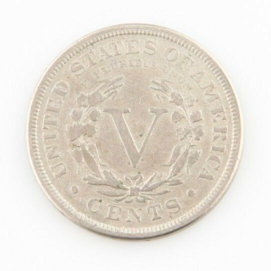 1886 US Liberty Nickel Coin VF Key Date Type 2 Philadelphia 5c Very Fine KM-112