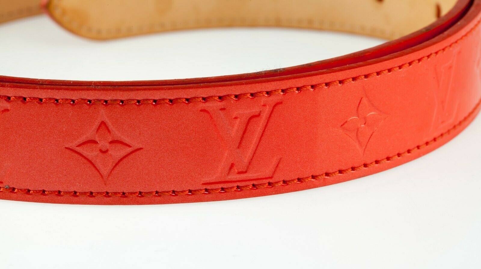Louis Vuitton Green Vernis Leather Initials Belt 80CM