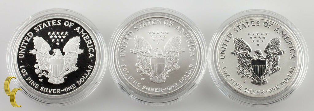 2006 Silver American Eagle 20th Anniversary 3-Coin Set w/ Box & CoA