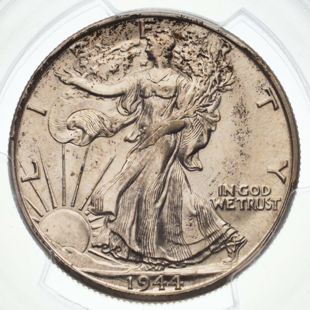 1944-D 50C Walking Liberty Half Dollar Graded by PCGS as MS65+