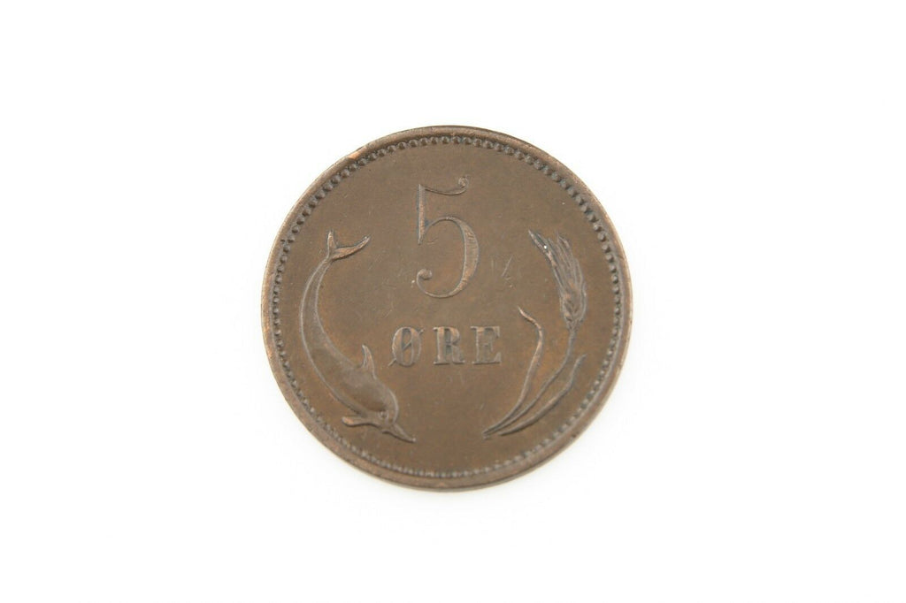 1906-H Denmark 5 Ore Coin CH-AU Copenhagen Choice Almost Uncirculated KM#794.2