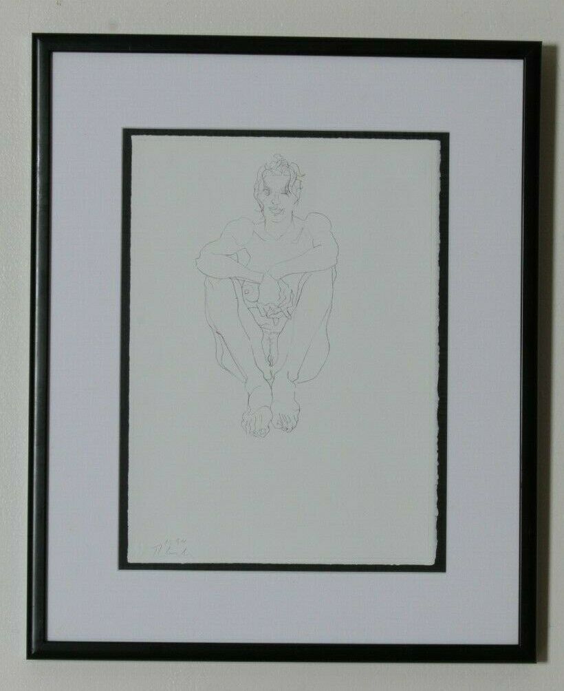 Untitled (Seated Nude) By Robert Graham 1994 Signed Lithograph 15"x11"