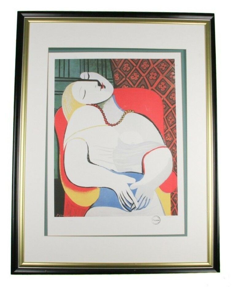 "The Dream" by Pablo Picasso Chromolithograph LE 114/680 Facsimile Signature