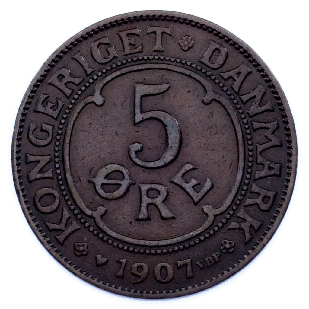 1907-1924 Denmark 5-25 Ore Lot (4 coins) KM 806, 814.1, 815.2, 822.1