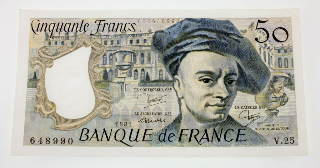 1981 France 50 Francs Note in About Uncirculated Condition Pick #152b