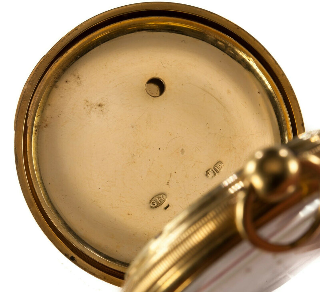 James Murray Royal Exchange 18k Yellow Gold Open Face Pocket Watch