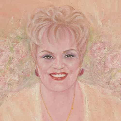 Untitled (Smiling Blonde Woman) By Anthony Sidoni 2004 Signed Oil Painting 14x18