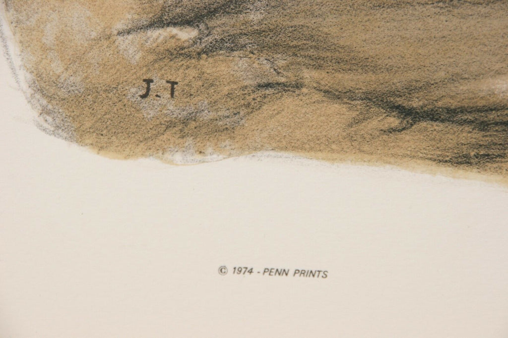 "Merganser" by Jerome Trolliet Lithograph on Paper Penn Prints 1974 26" x 20"