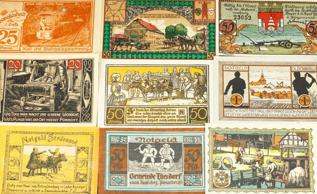 1920's Germany Notgeld Money 25pc Labor & Industry - Forst, Gromitz, Oldenburg