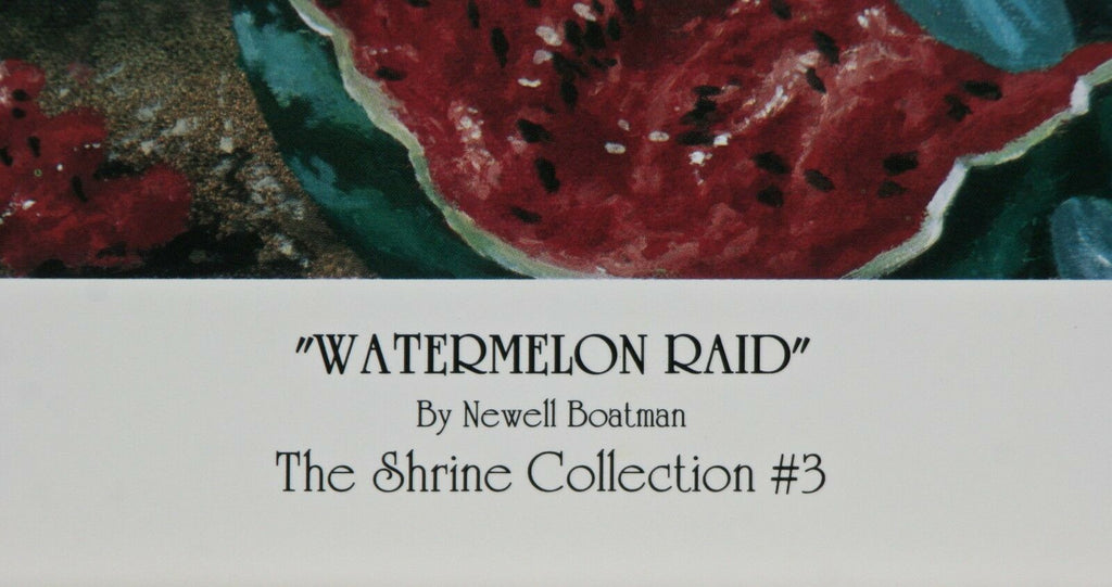 "Watermelon Raid" by Newell Boatman Offset Lithograph on Paper CoA 2010 LE 2750