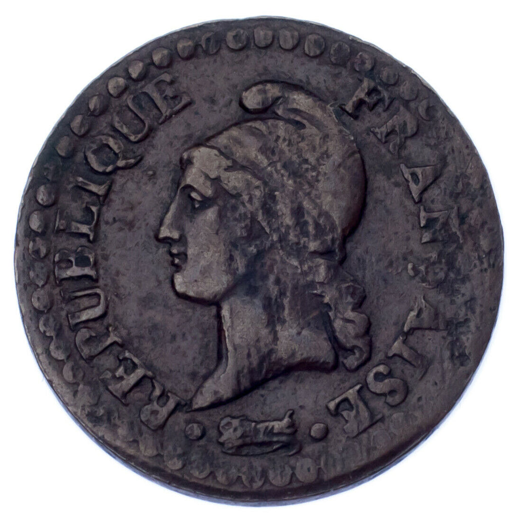 LAN 7 (1798-99) France Centimes Coin (VF) Very Fine KM# 646