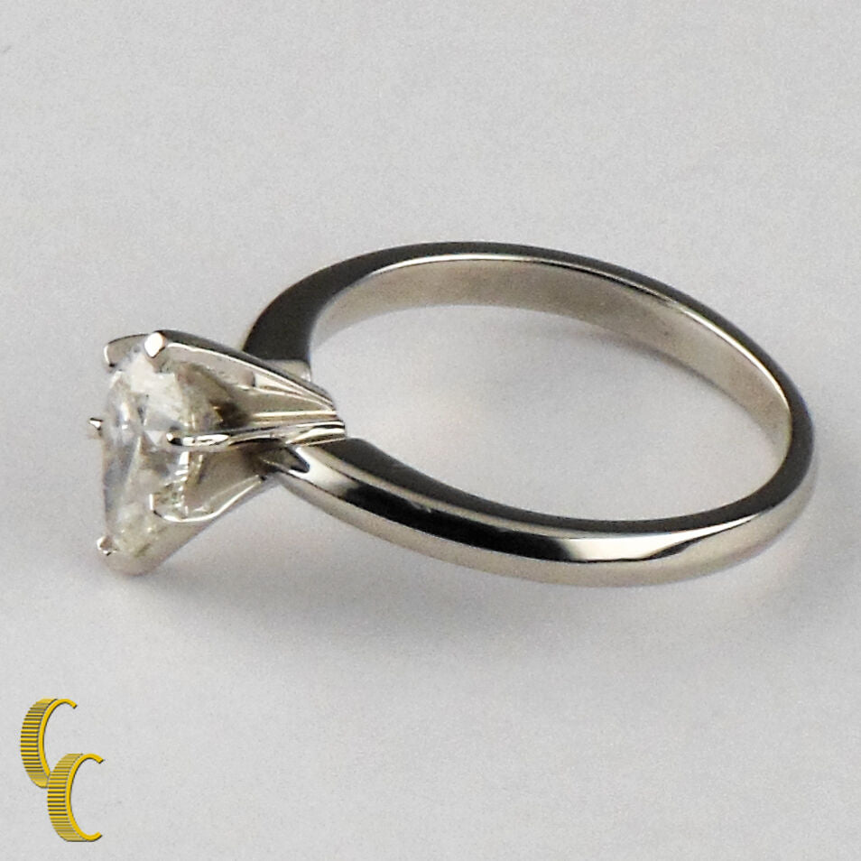 0.75 carat Pear Shaped Diamond Platinum Solitaire Engagement Ring Size 5.25