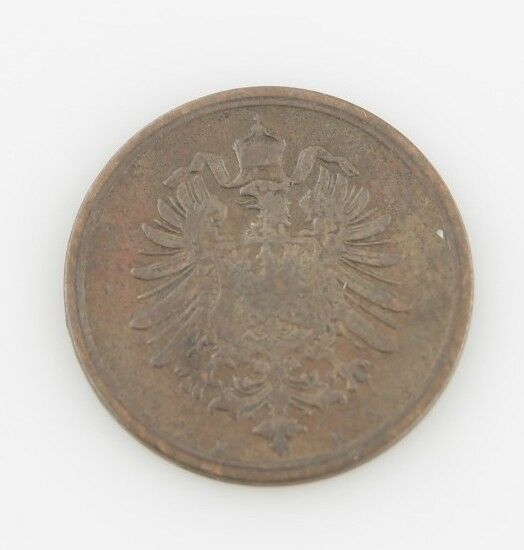 1875 German 1 Pfenning Minted in Darmstadt Better Date Very Fine KM# 1