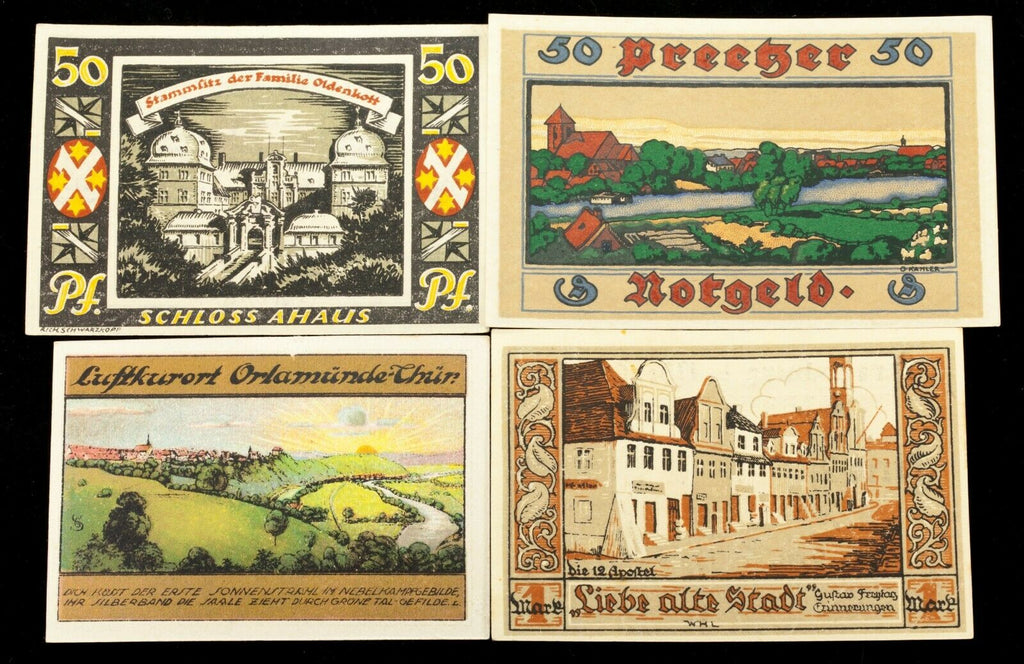 1920's Germany Notgeld Money 25pc City Views - Neuß, Orlamunde, Schonberg
