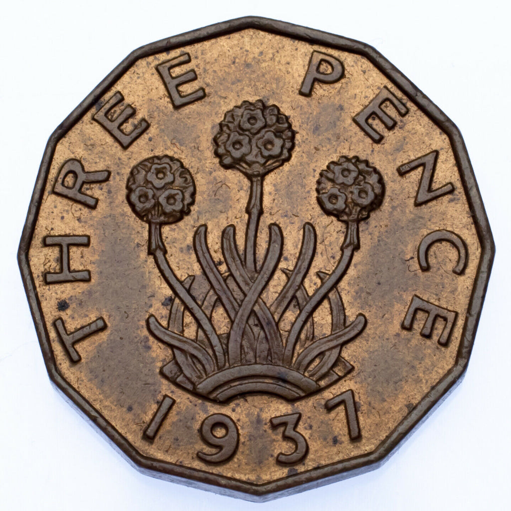 Great Britain 5-Coin Set // Pre-Decimal Coinage // Farthing Halfpenny Threepence