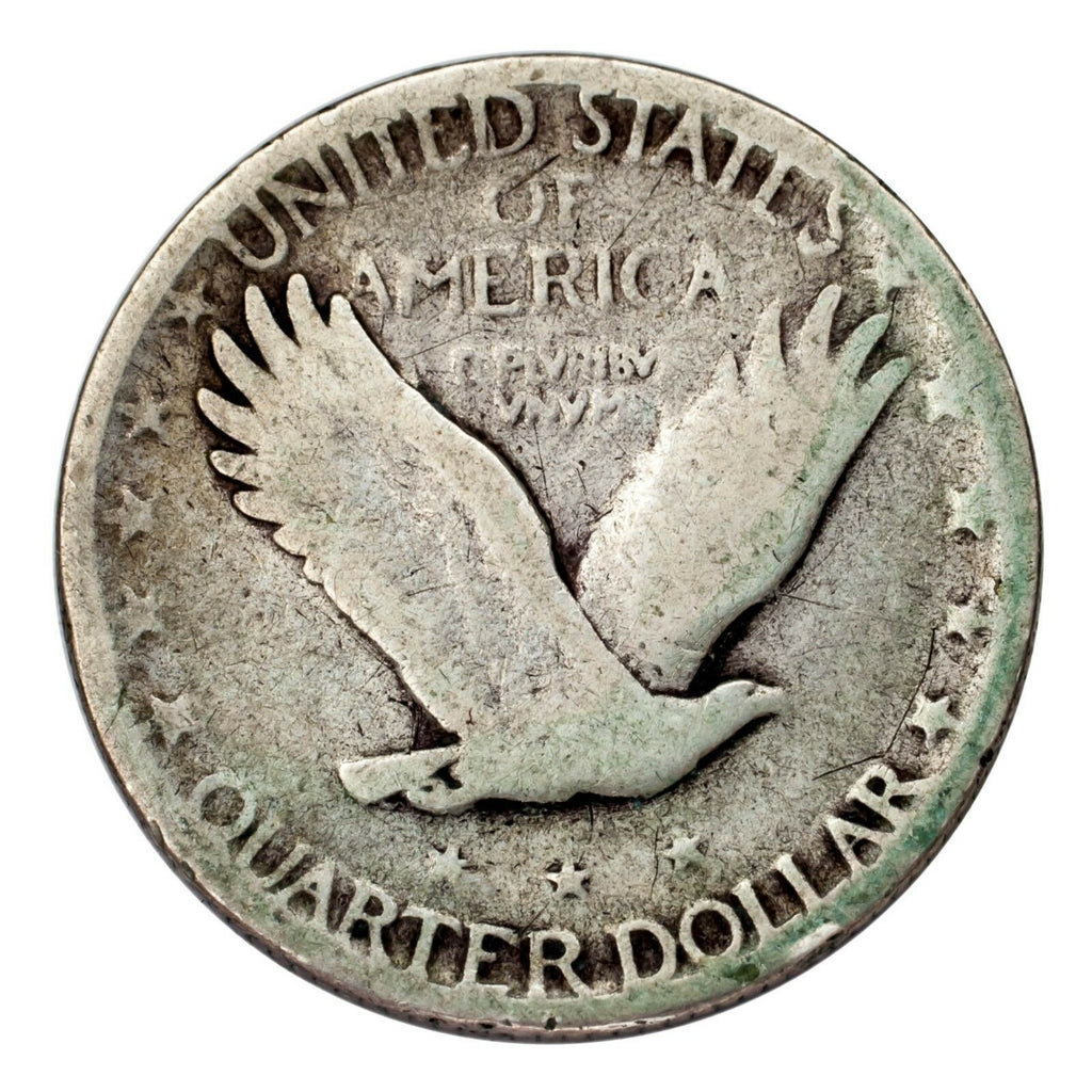 1927-S Silver Standing Liberty Quarter 25C (Good, G Condition)