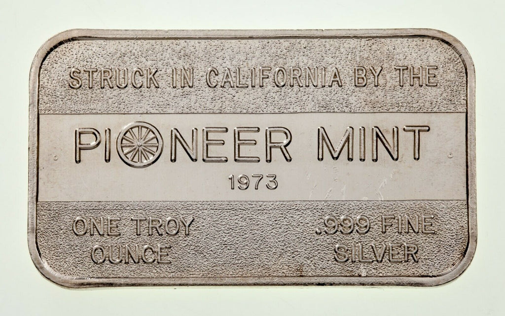 1973 FRASIER THE LION Pioneer Mint Art Bar 1 oz. Silver Bar PM-2