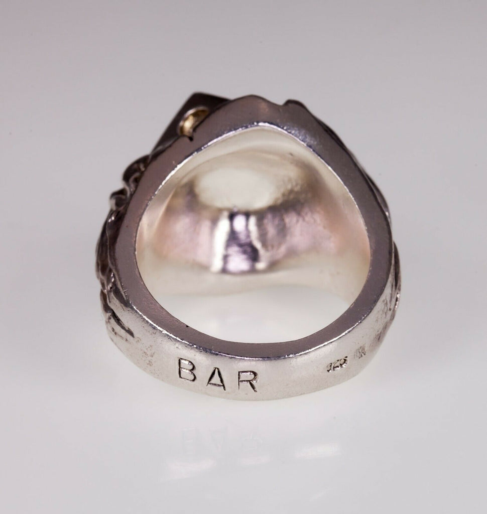 Men's Large 3-D Dice Sterling Silver Ring By BAR USA Size 12