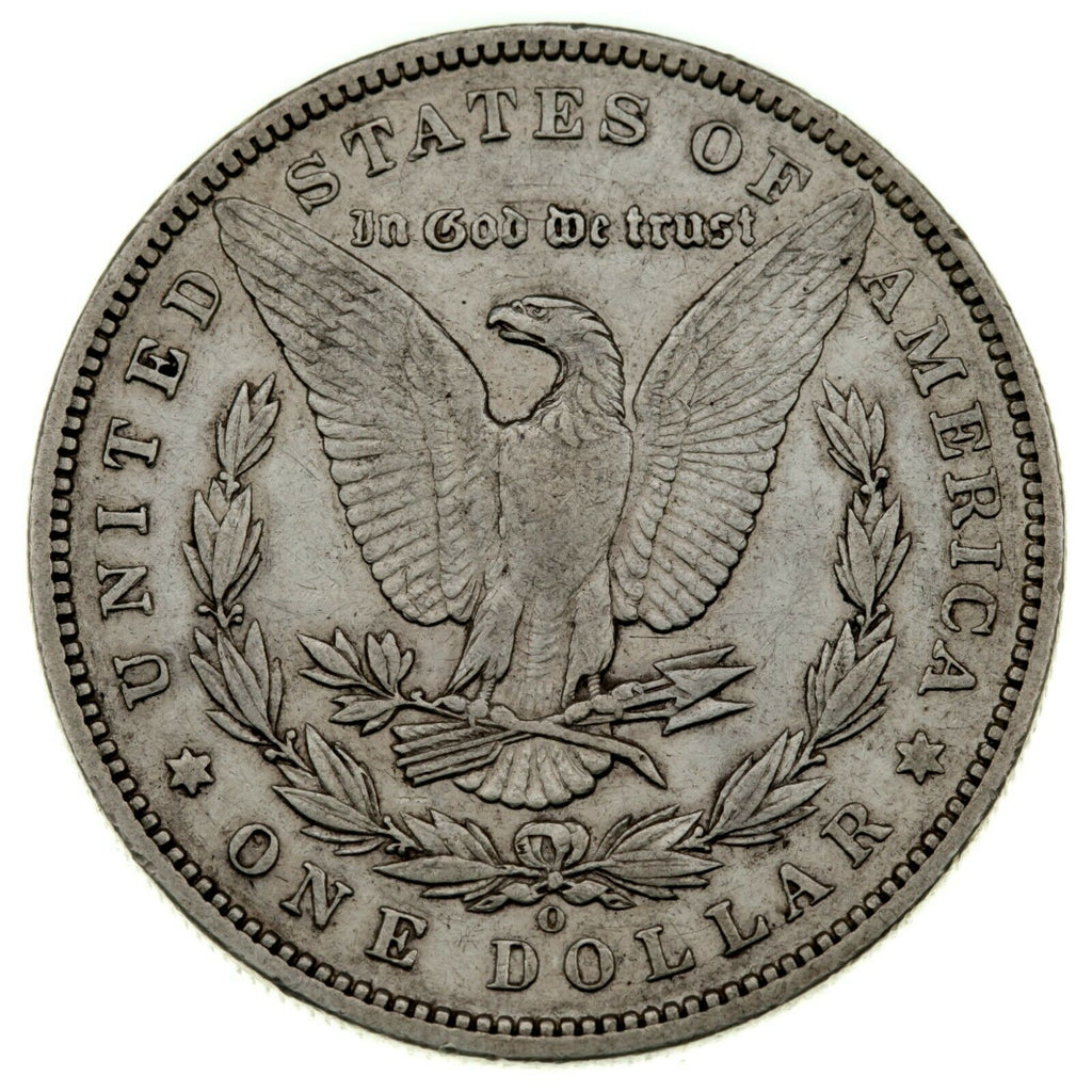 1896-O $1 Silver Morgan Dollar in AU Condition, Decent Luster, Some Toning