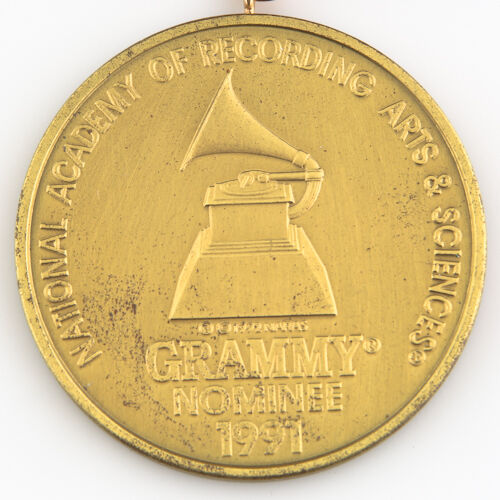 33rd Annual Grammy Award Nominee Medal - 1991 NARAS - w/ Red Satin Ribbon