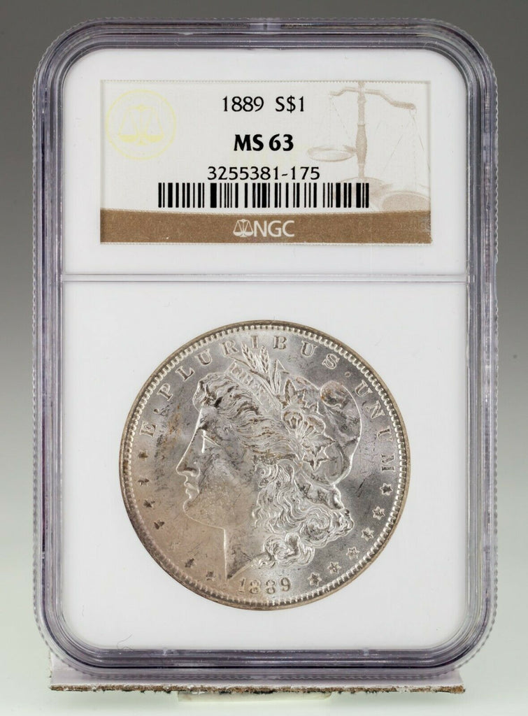 1889 $1 Silver Morgan Dollar Graded by NGC as MS-63