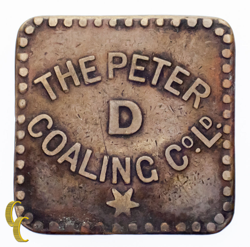 West Indies St. Lucia The Peter Coaling Co. Ltd. Day Rate Token 1901-1944