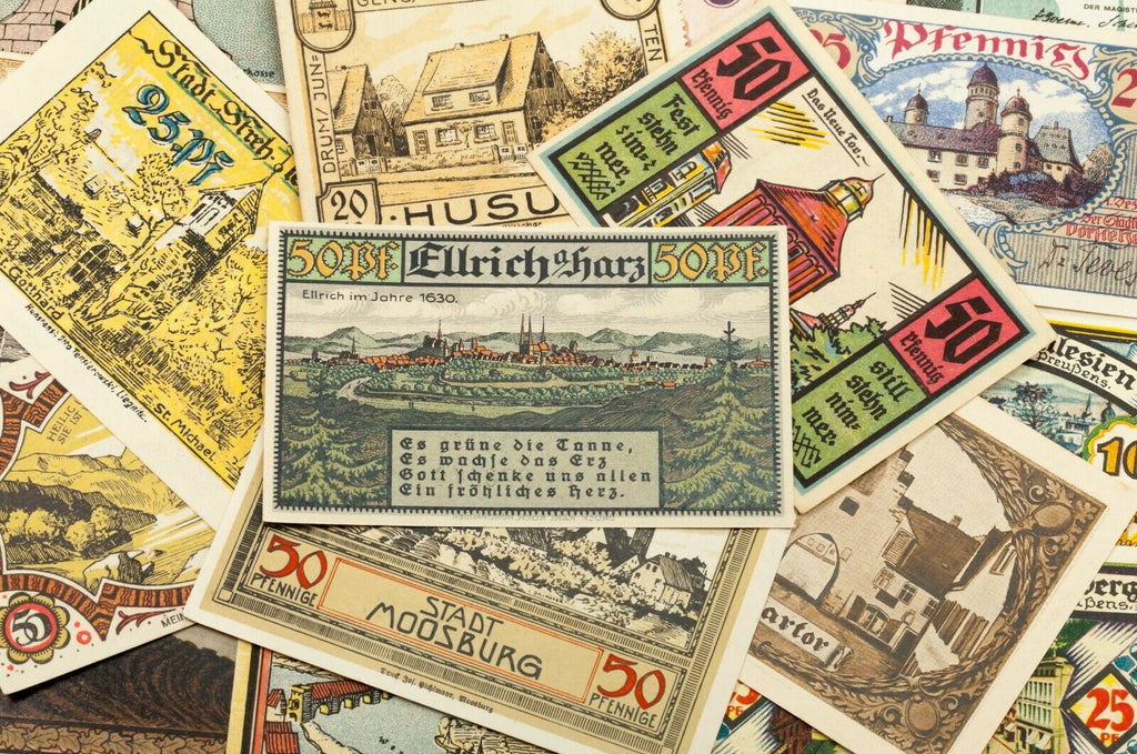 1920-1922 Germany Notgeld (Emergency Money) 25pc - Landmarks & Street Scenes