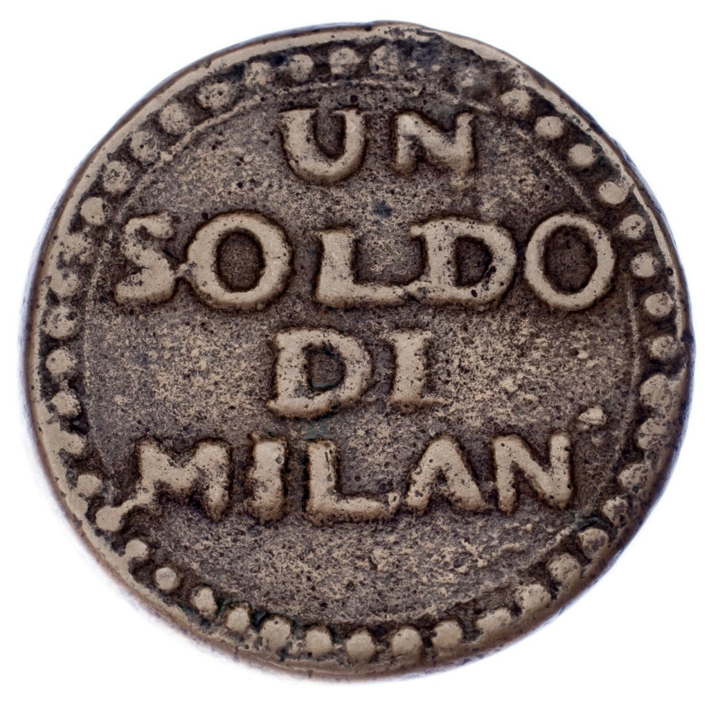 7(1799) Italian States Mantua Siege Coinage 1 Soldo KM#275 VF Condition
