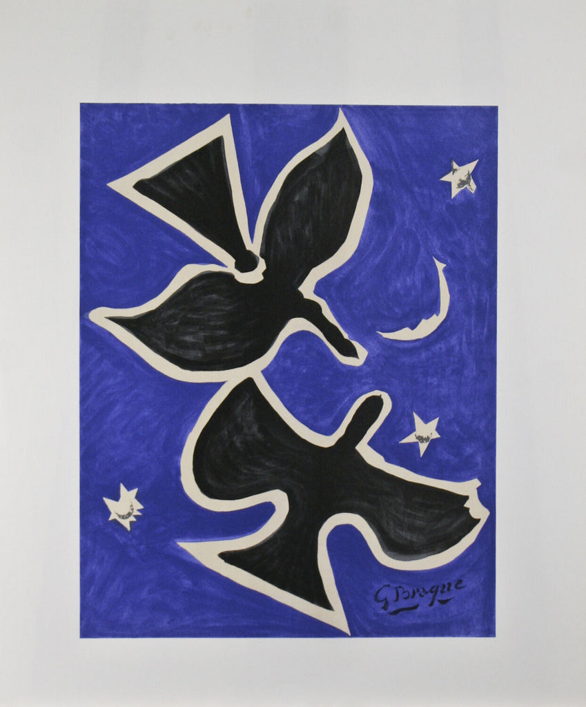 "Bird in Blue" by Georges Braque Original Lithograph Poster 28"x23"