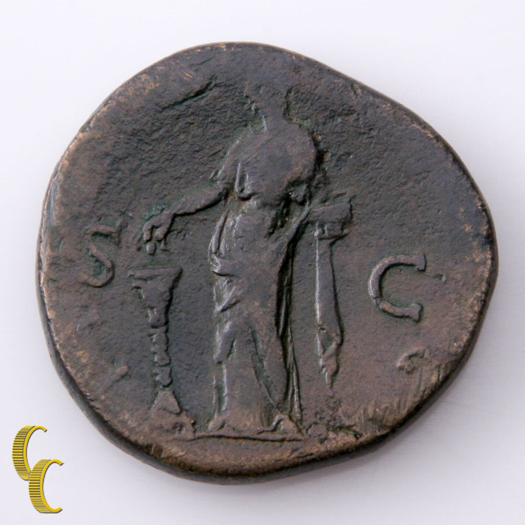 141 AD Ancient Rome Faustina SR Wife of Antoninus Pius AE Sestertuis