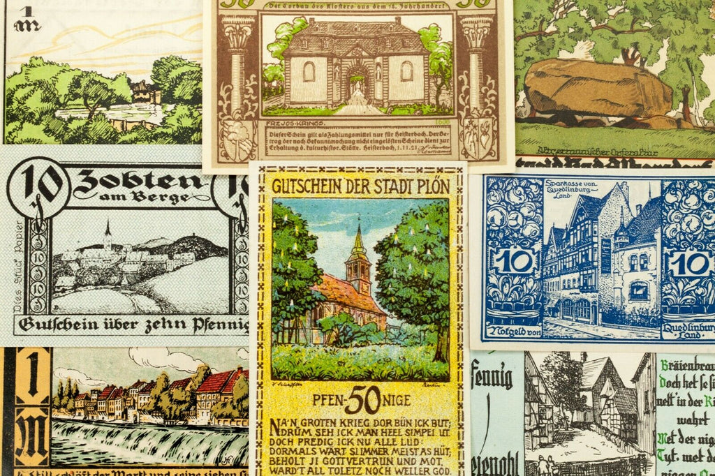 1920's Germany Notgeld (Emergency Money) 25pc - Goldberg, Preetz, Schloßvippach
