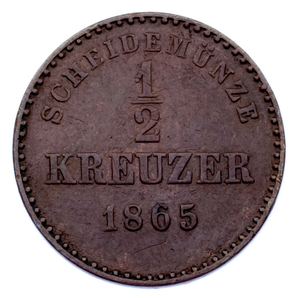 1815-1865 German States 3-Coin Lot // Baden, Hesse-Cassel, Wurttemburg