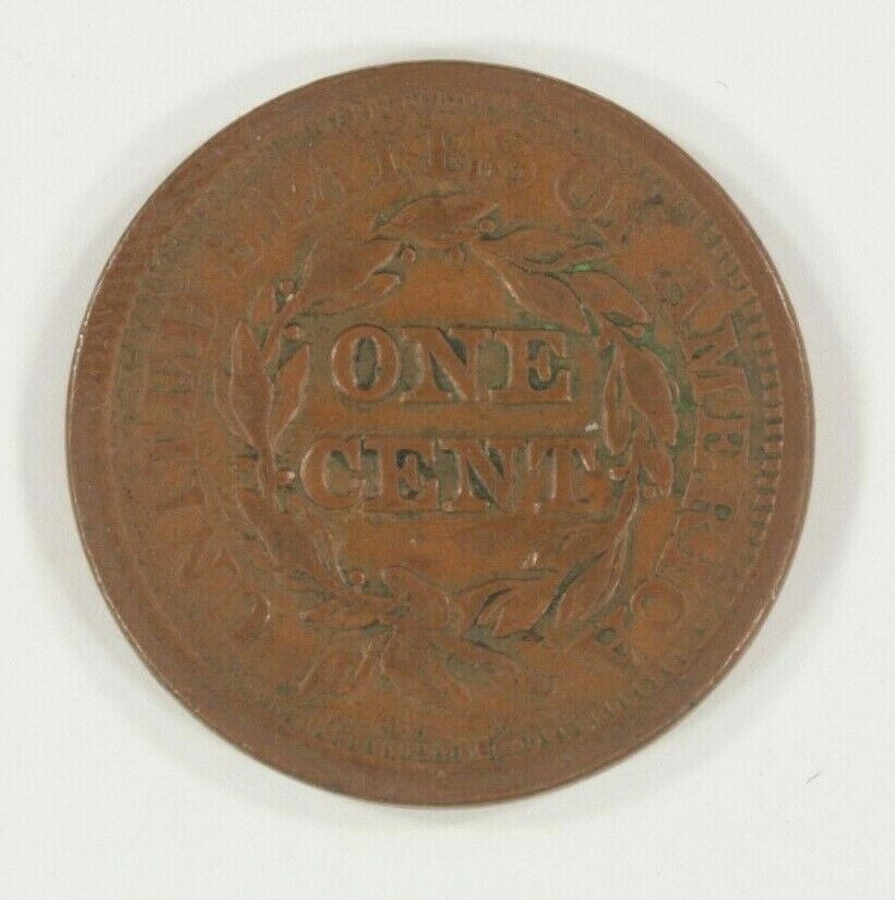 1851 Large Cent in VF Condition, All Brown Color, Nice Detail for Grade