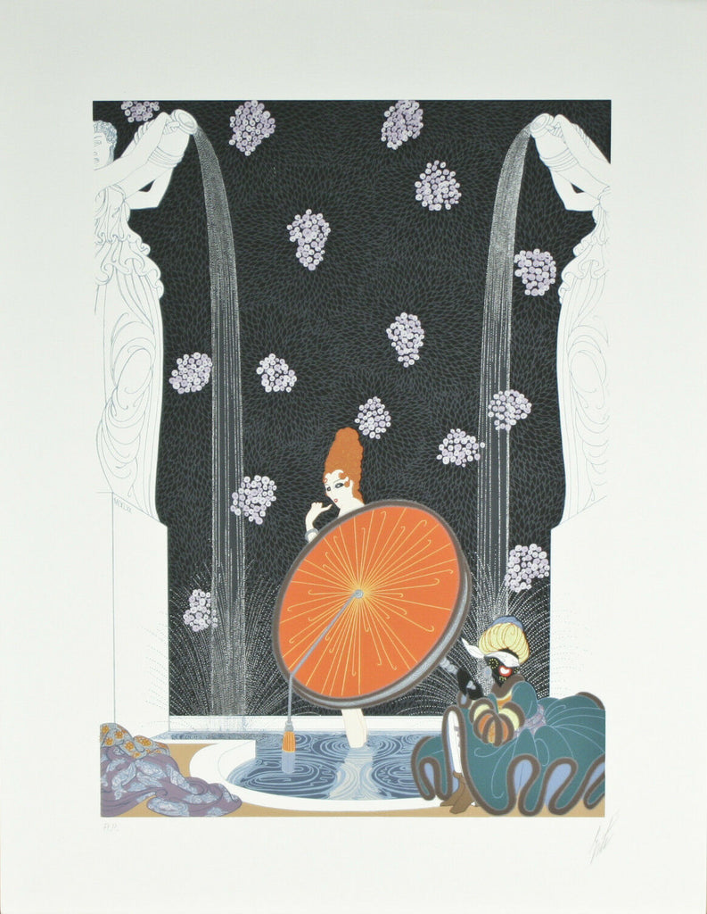 "Bath of the Marque" by Erte Signed Artist's Proof AP Lithograph 24"x18 1/2"