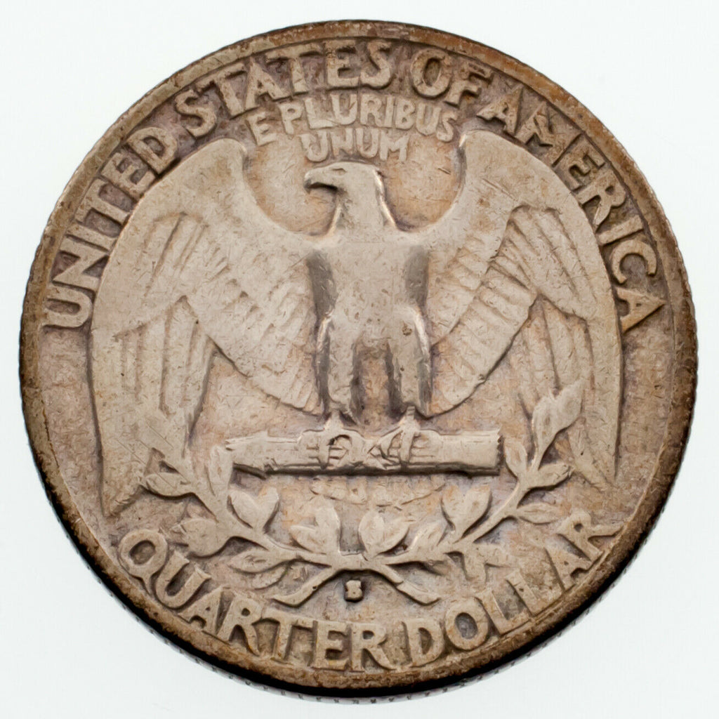 1932-S 25C Washington Quarter in Fine Condition, Natural Color