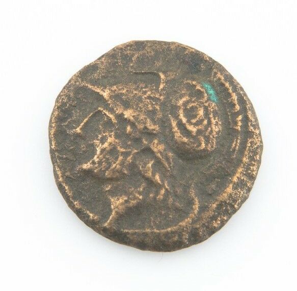 4th-3rd Century BC Greek AE19 Coin VF+ Aeolis Elaea Athena Grain Seed Sear-4201