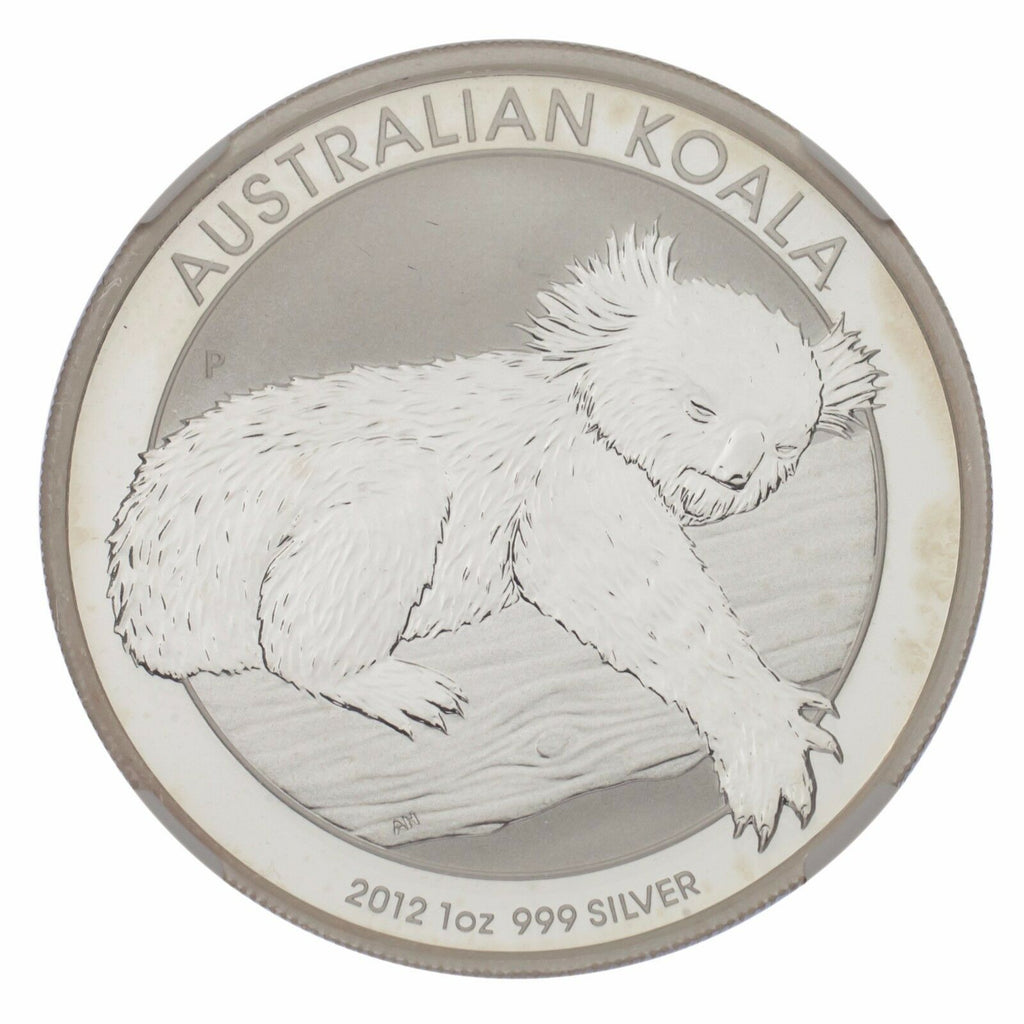 2012-P Australia S$1 Silver 1 oz. Koala Graded by NGC as MS-69 First 7500 Struck