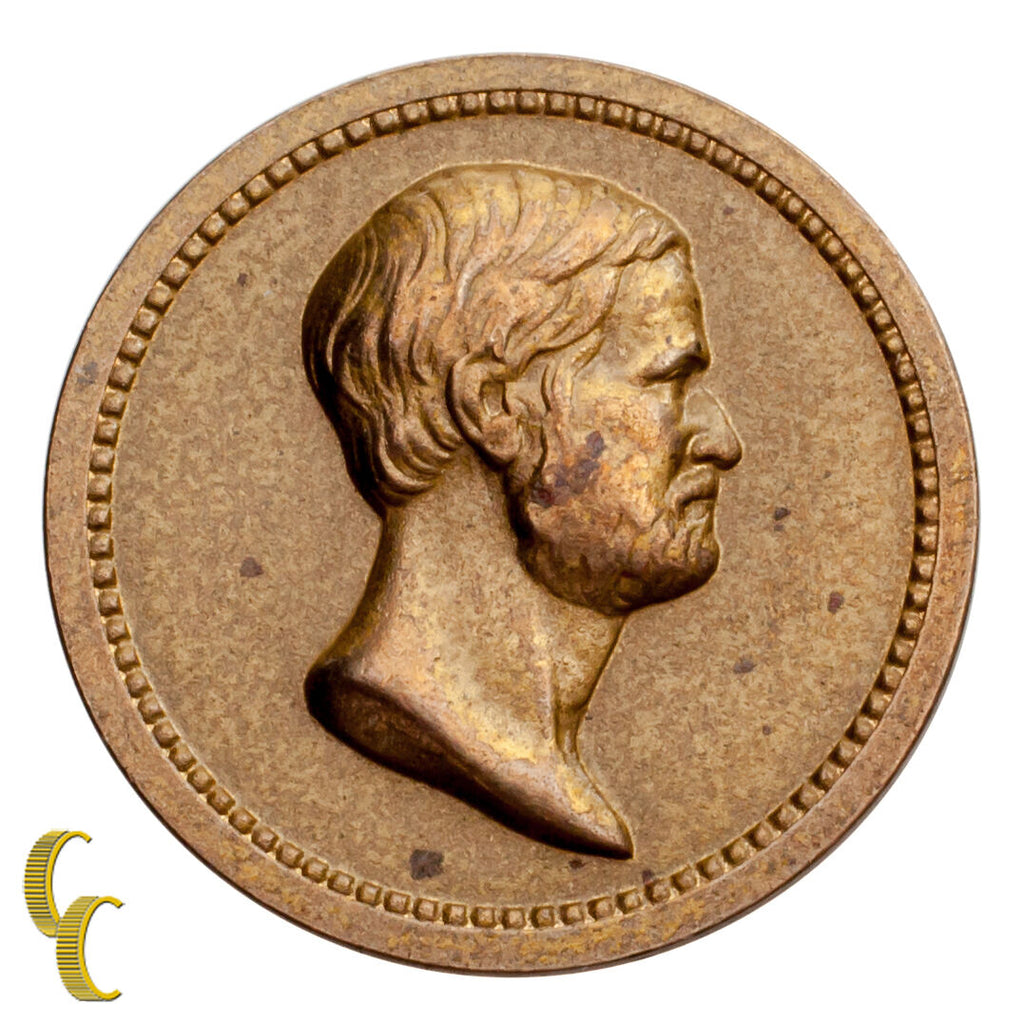 1870 Washington/Grant Bronze Medalette (AU) About Uncirculated Condition