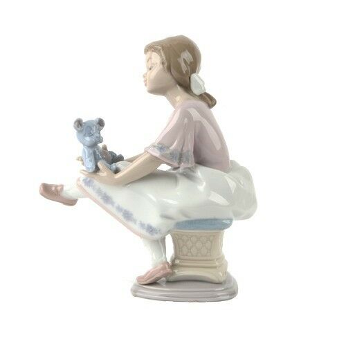 Lladro #7620 "Best Friend" Figurine Young Girl with Blue Teddy Bear Retired!