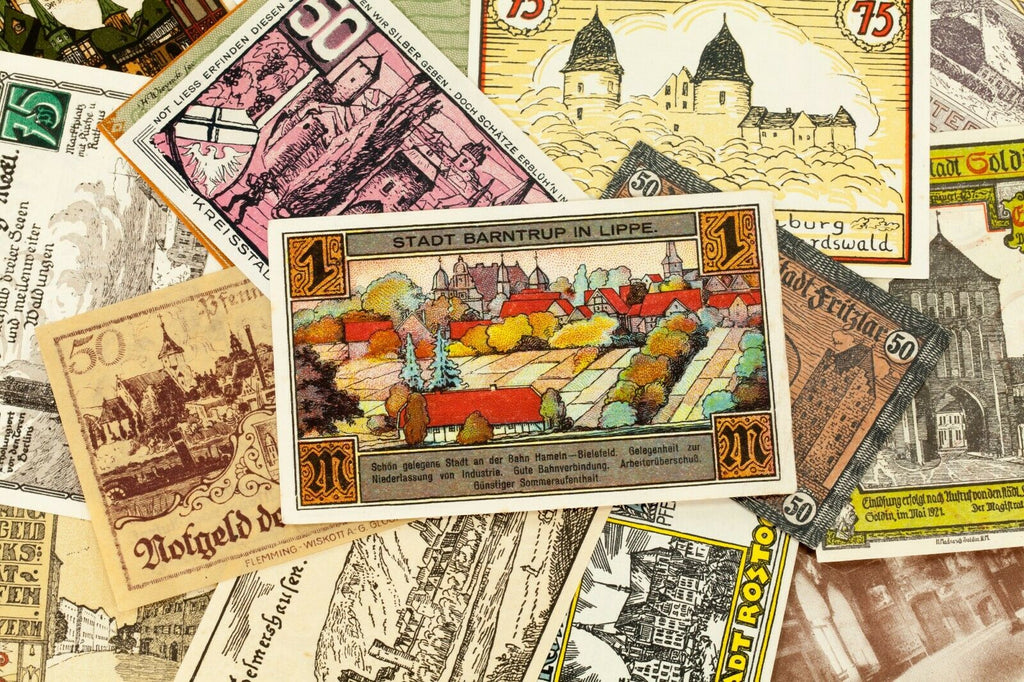 1920's Germany Notgeld (Emergency Money) 25pc - Barntrup, Berleburg, Laufen